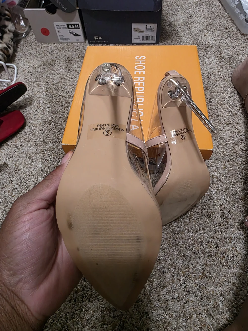Fashion Nova Clear Pink Crystal-Embellished  Pumps